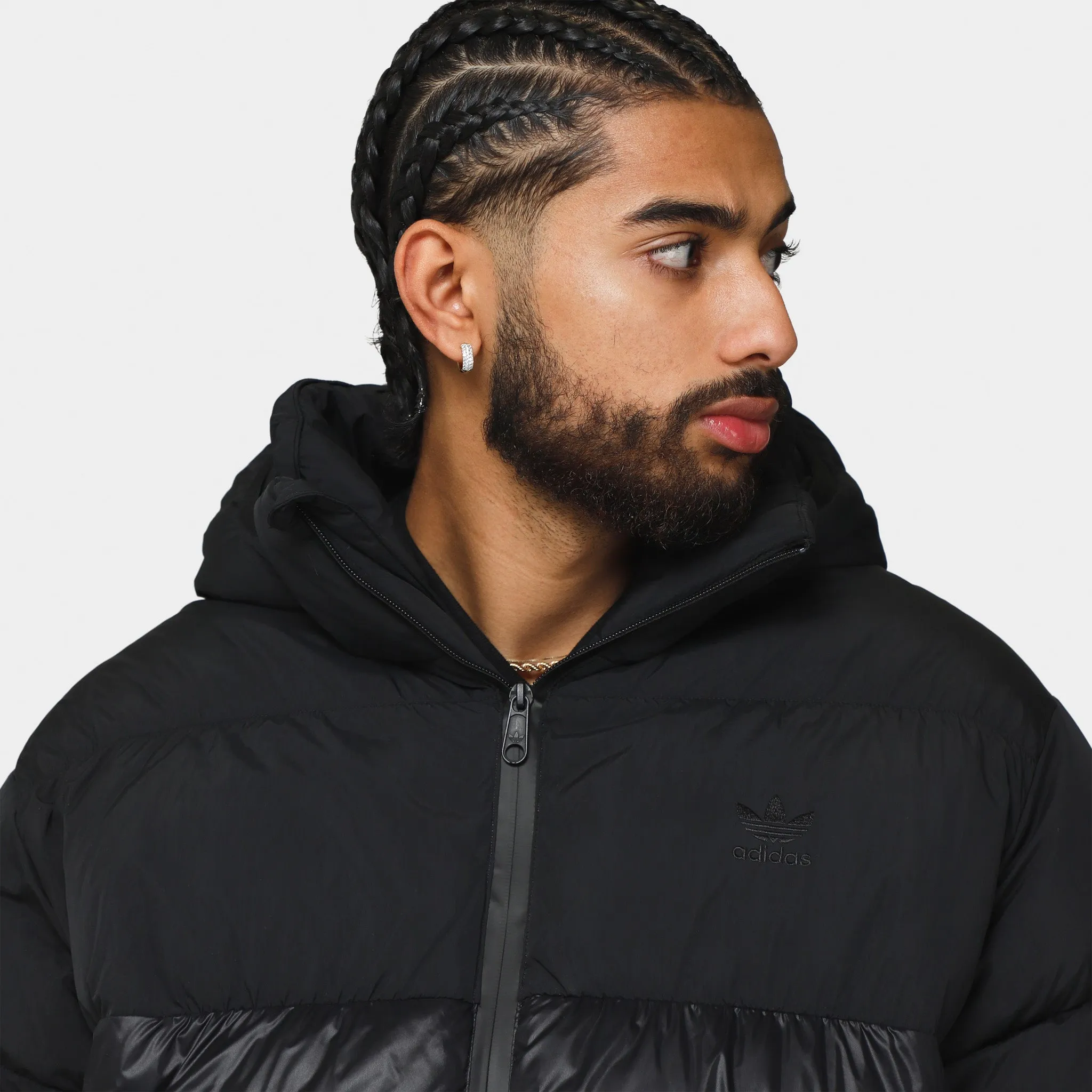 adidas Originals Adicolor Down Regen Hooded Puffer Jacket / Black