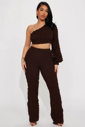 Be Extra Bubble Pant Set  - Mocha