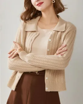 Cable Knit Cashmere Cardigan