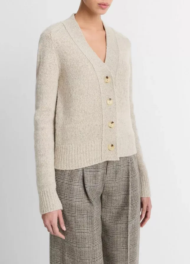 Cashmere Donegal Cardigan- Biscuit