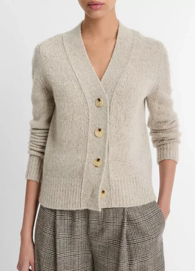 Cashmere Donegal Cardigan- Biscuit