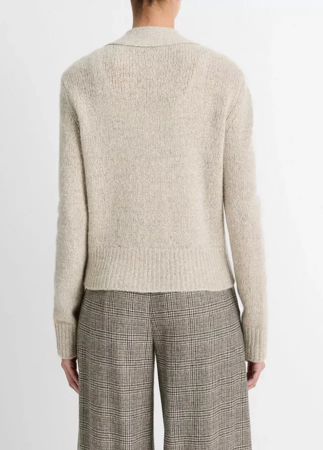 Cashmere Donegal Cardigan- Biscuit