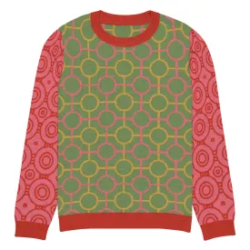 Circle Mind Jerk in Green Knitted Crewneck Sweater