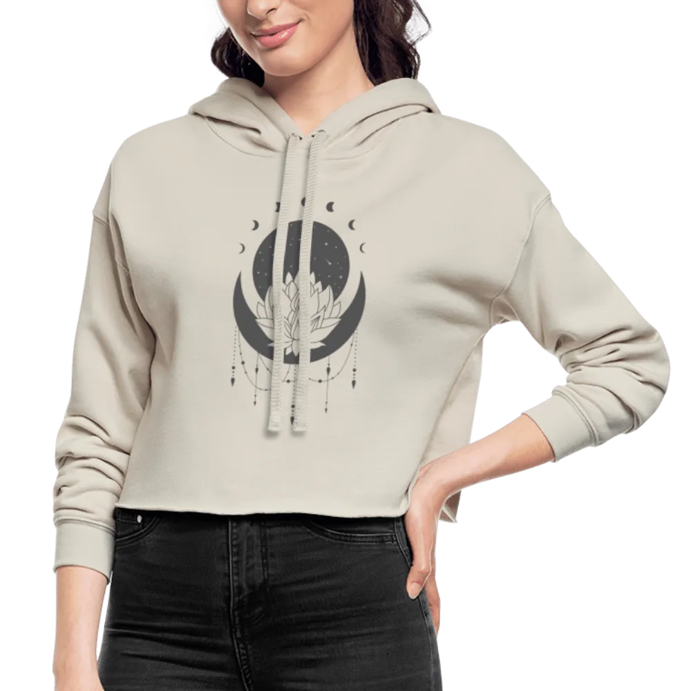 Cosmic Lotus Cropped Hoodie