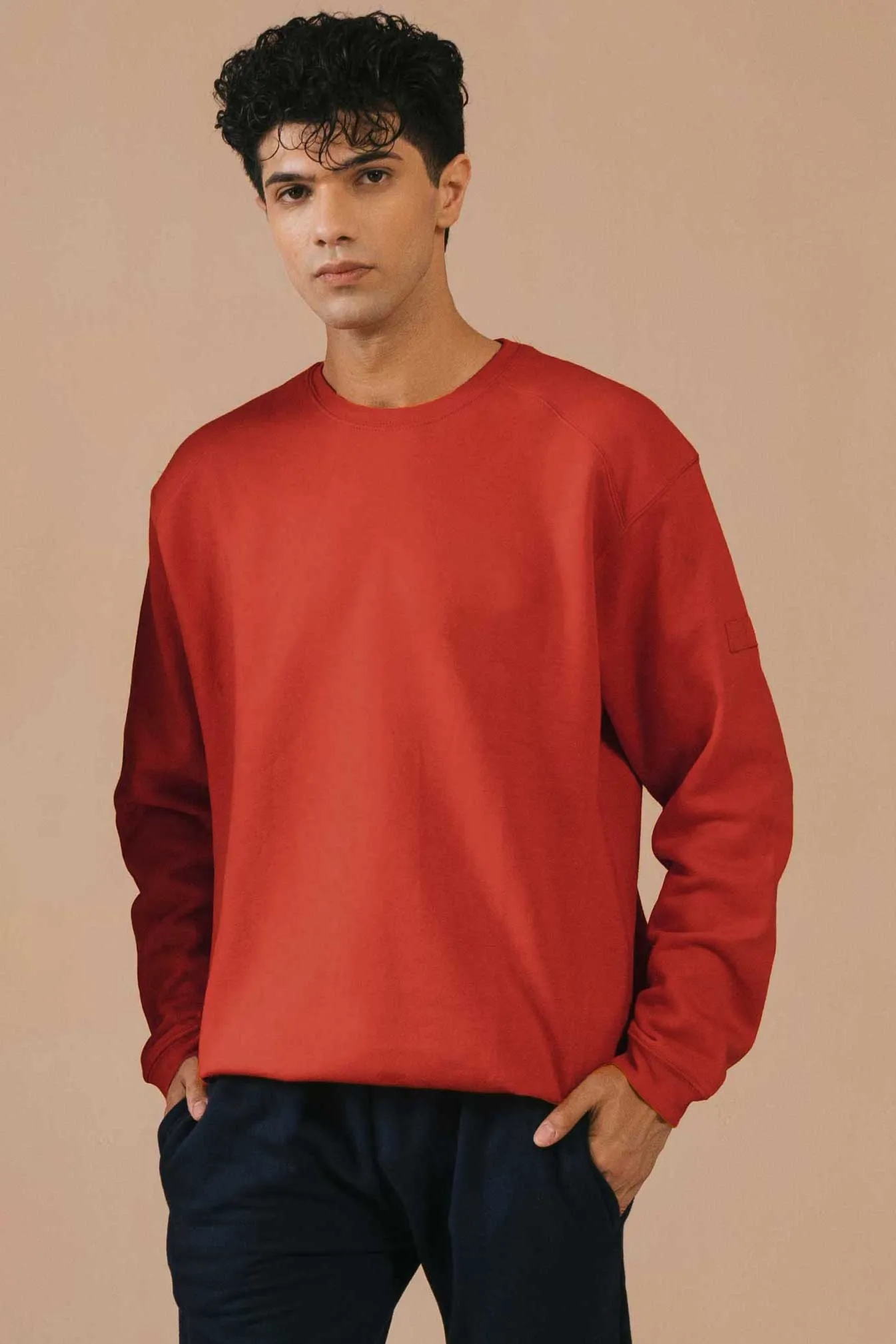 Cut Label Men's Drop-Tail Fleece Sweatshirt