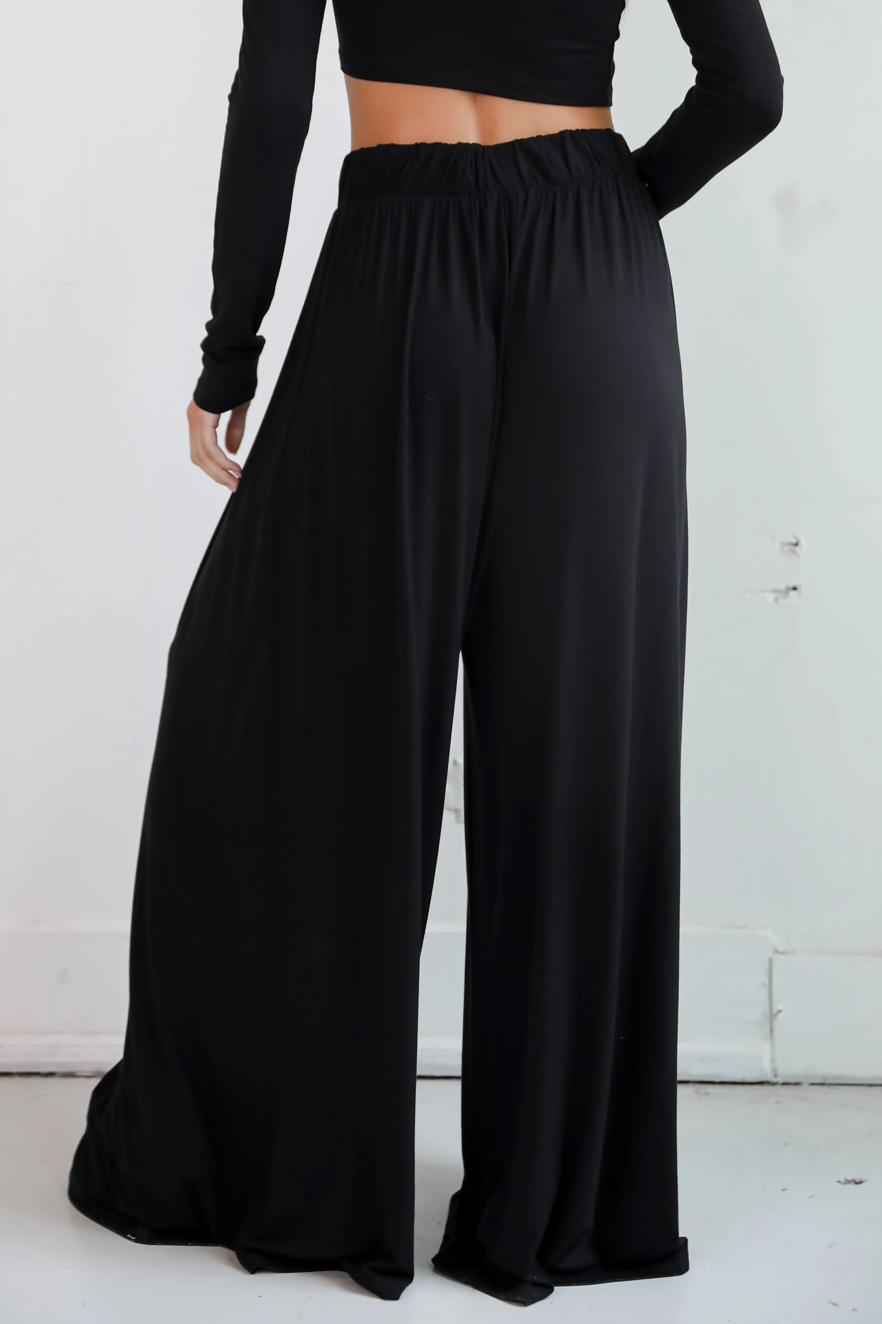 FINAL SALE - Expert Charm Black Wide Leg Pants - DU DEAL