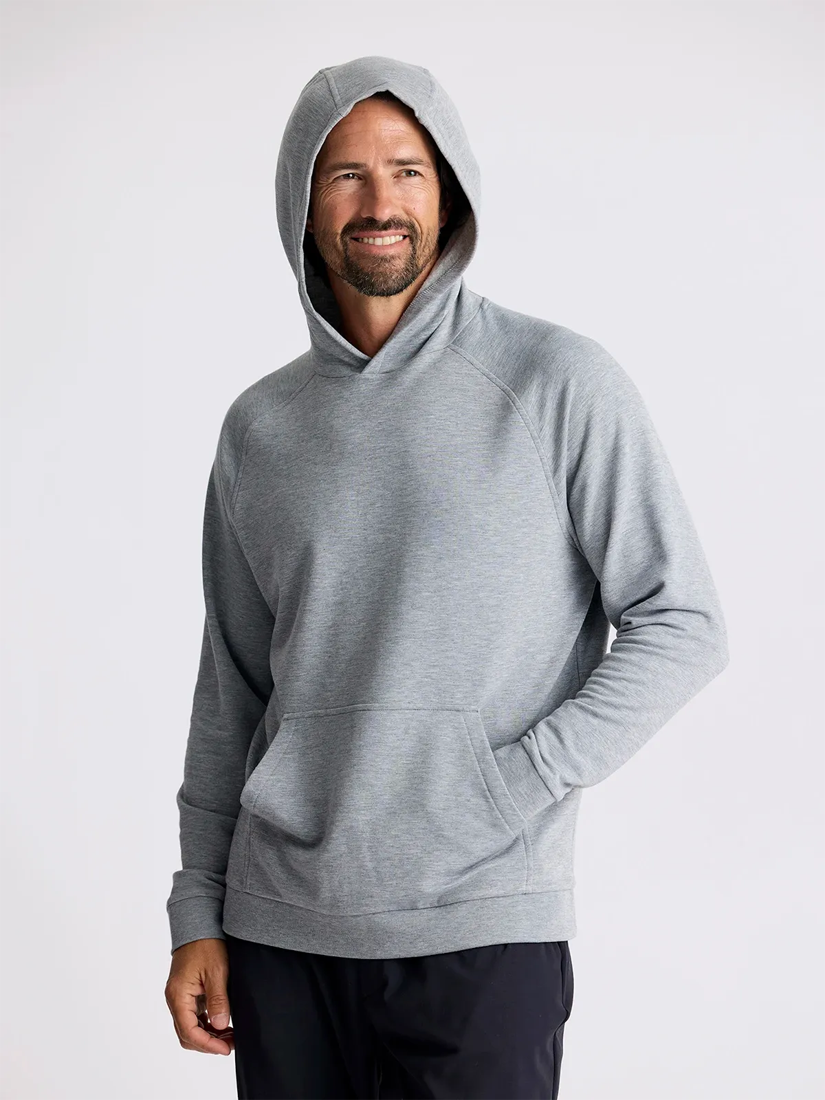 Free Fly Men's Bamboo Lightweight Fleece Hoodie - HEATHER GREY