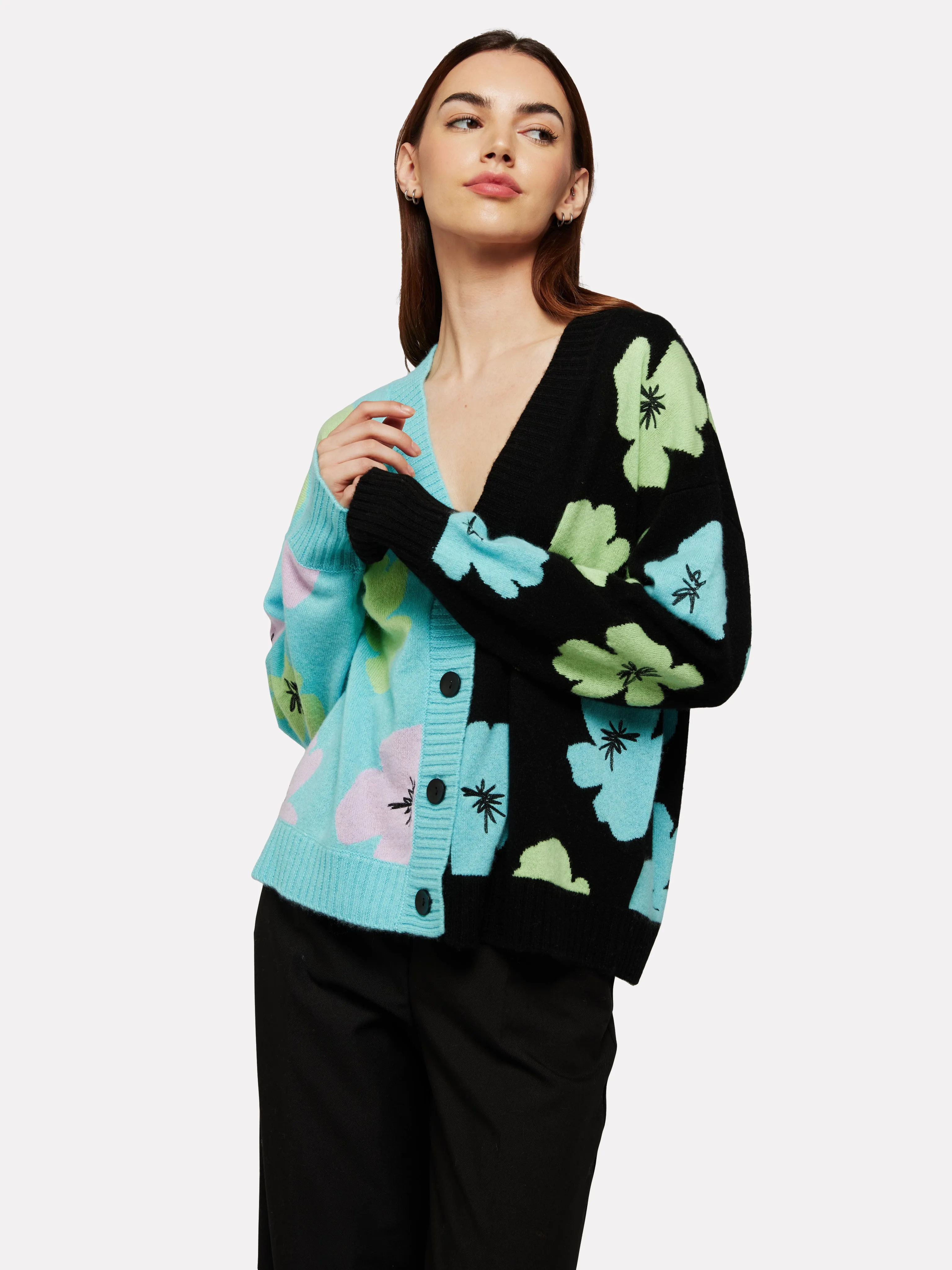 Funky Floral Cashmere Cardi