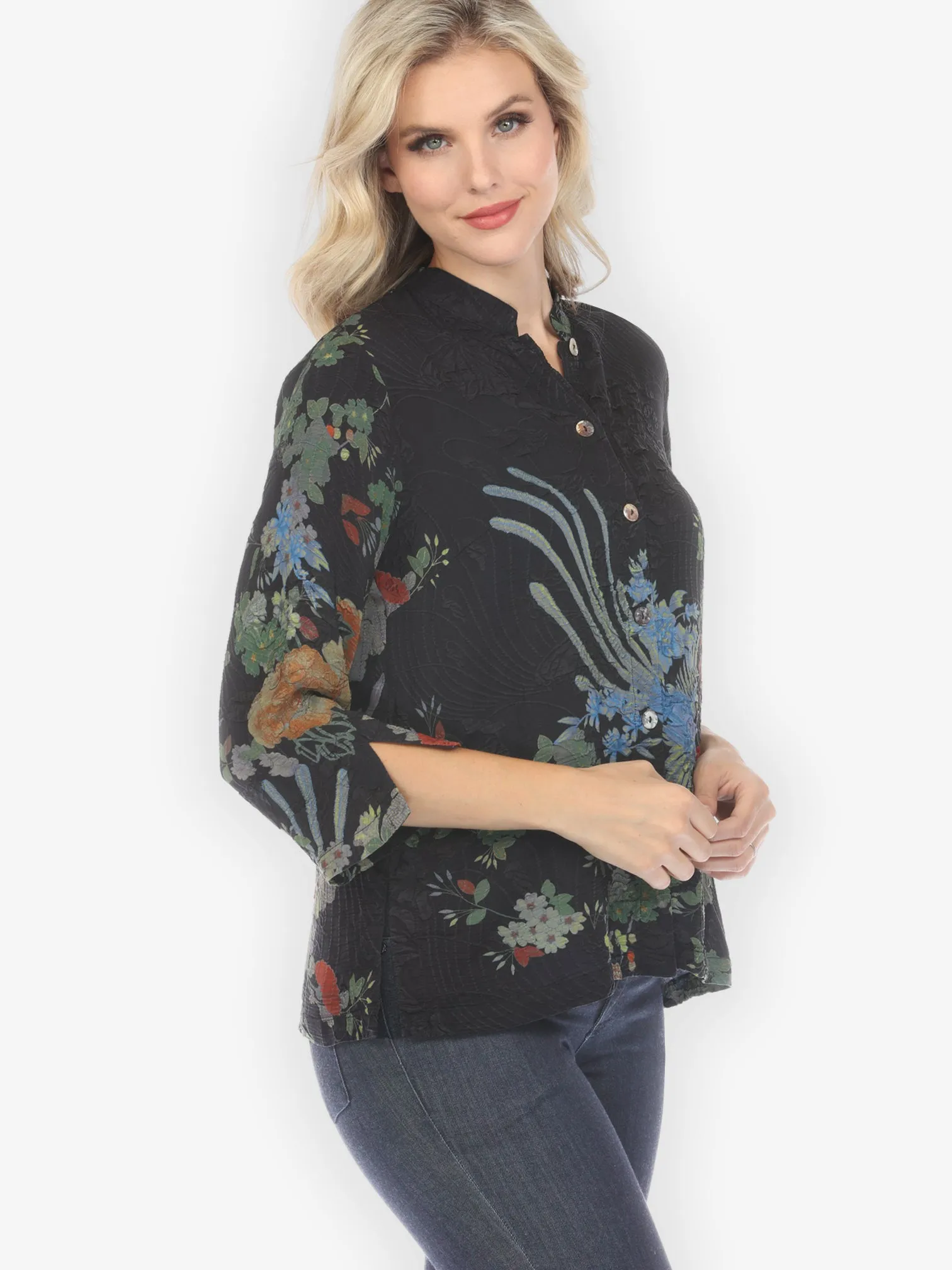 Garden of Hope Hand Dyed Silk Blouse