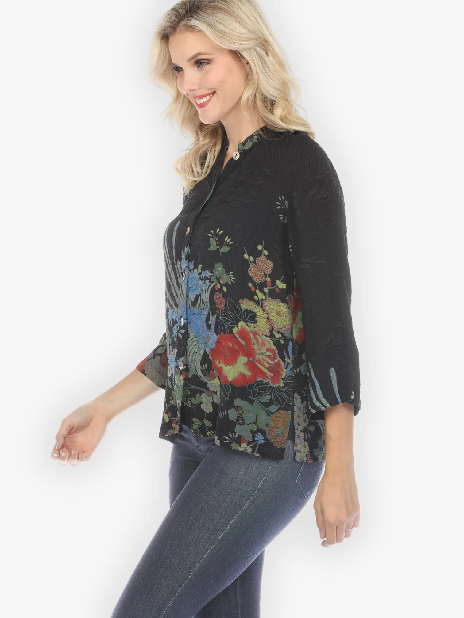 Garden of Hope Hand Dyed Silk Blouse