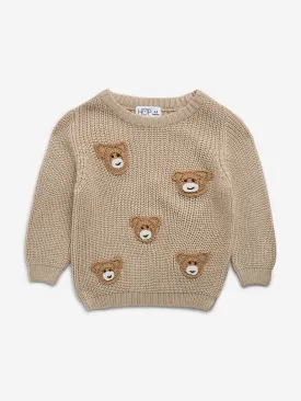 HOP Baby Brown Animal Design Sweater