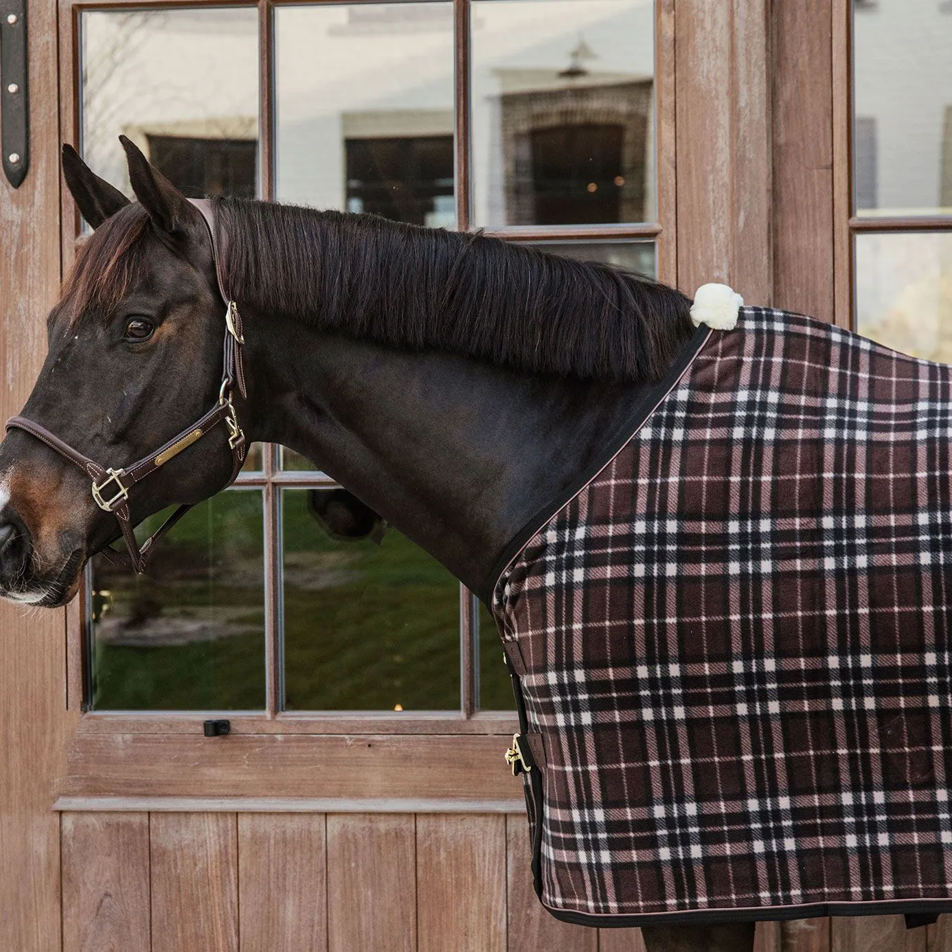 Kentucky Horsewear Heavy Fleece Show Rug - Brown Check