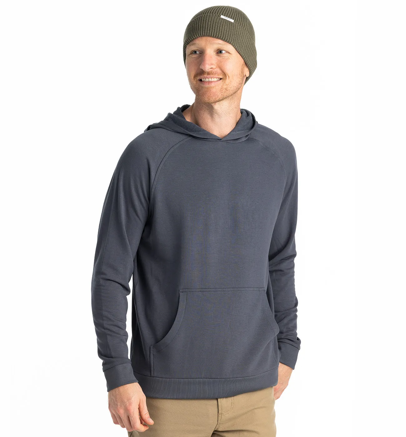 Men's Bamboo Lightweight Fleece Hoodie - Storm Cloud