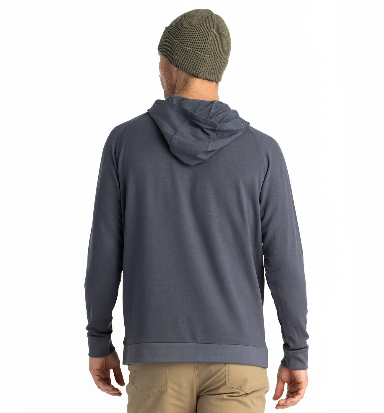 Men's Bamboo Lightweight Fleece Hoodie - Storm Cloud