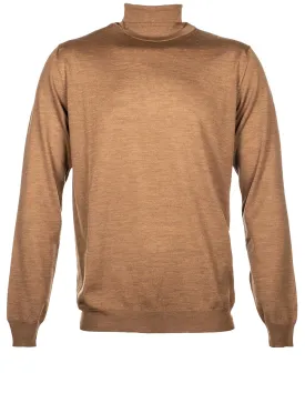 Merino Roll Neck Beige