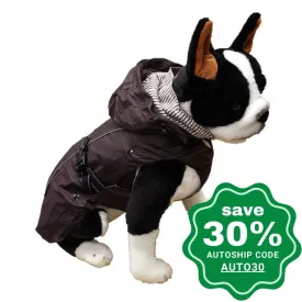 One for Pets - All-Weather Dog Coat with Removable Fleece - Brown - 18"