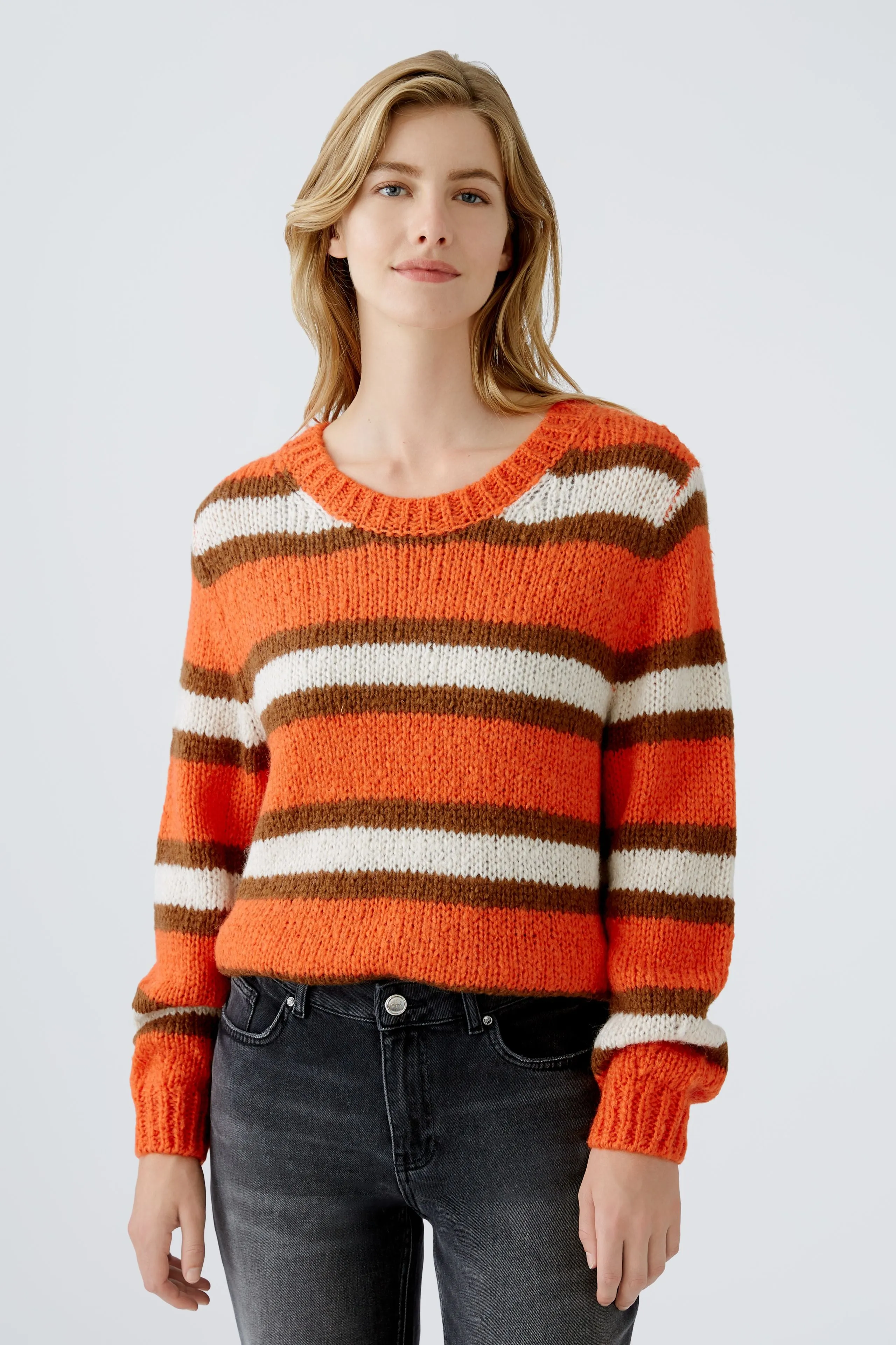 OUI Orange & Brown Sweater