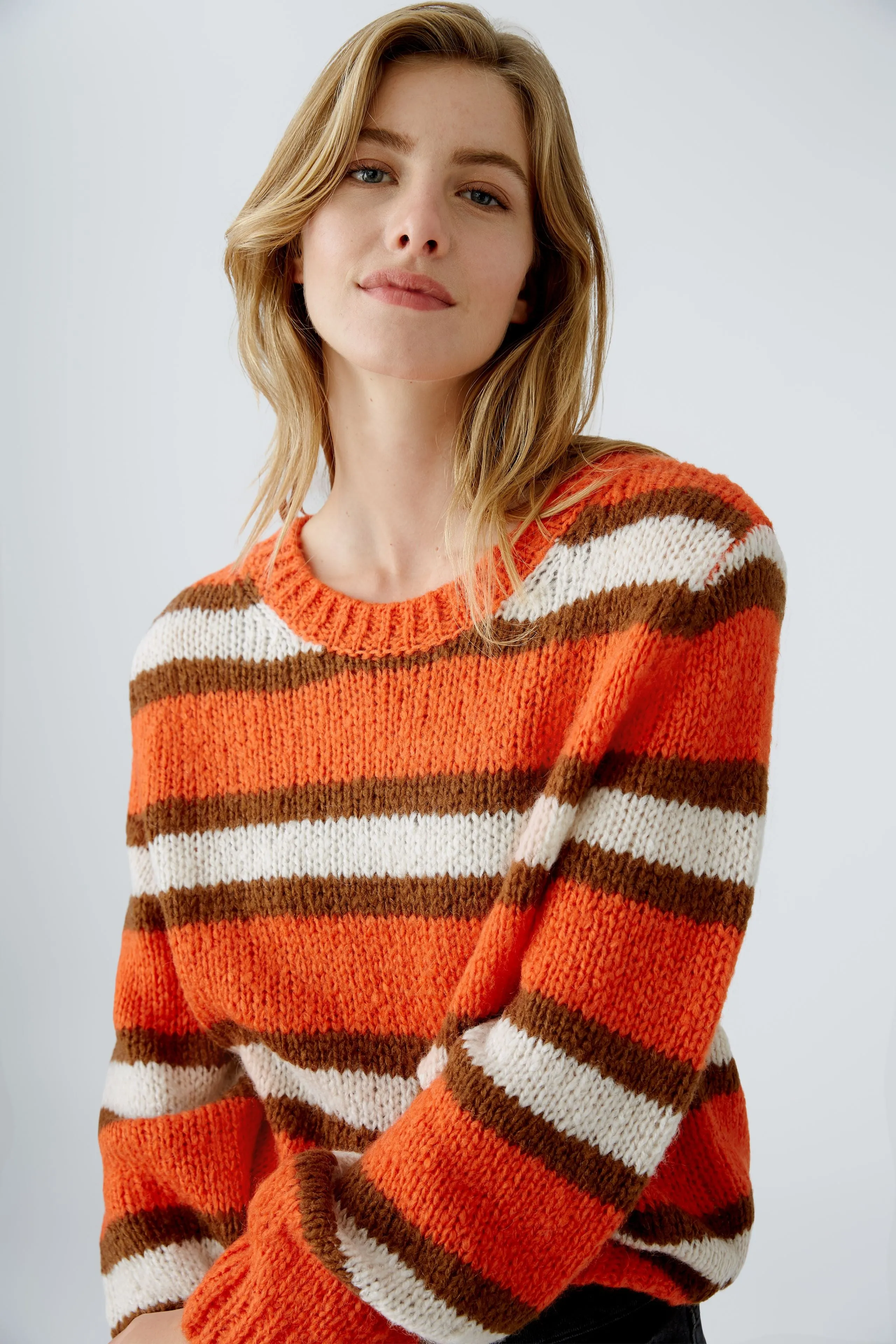 OUI Orange & Brown Sweater