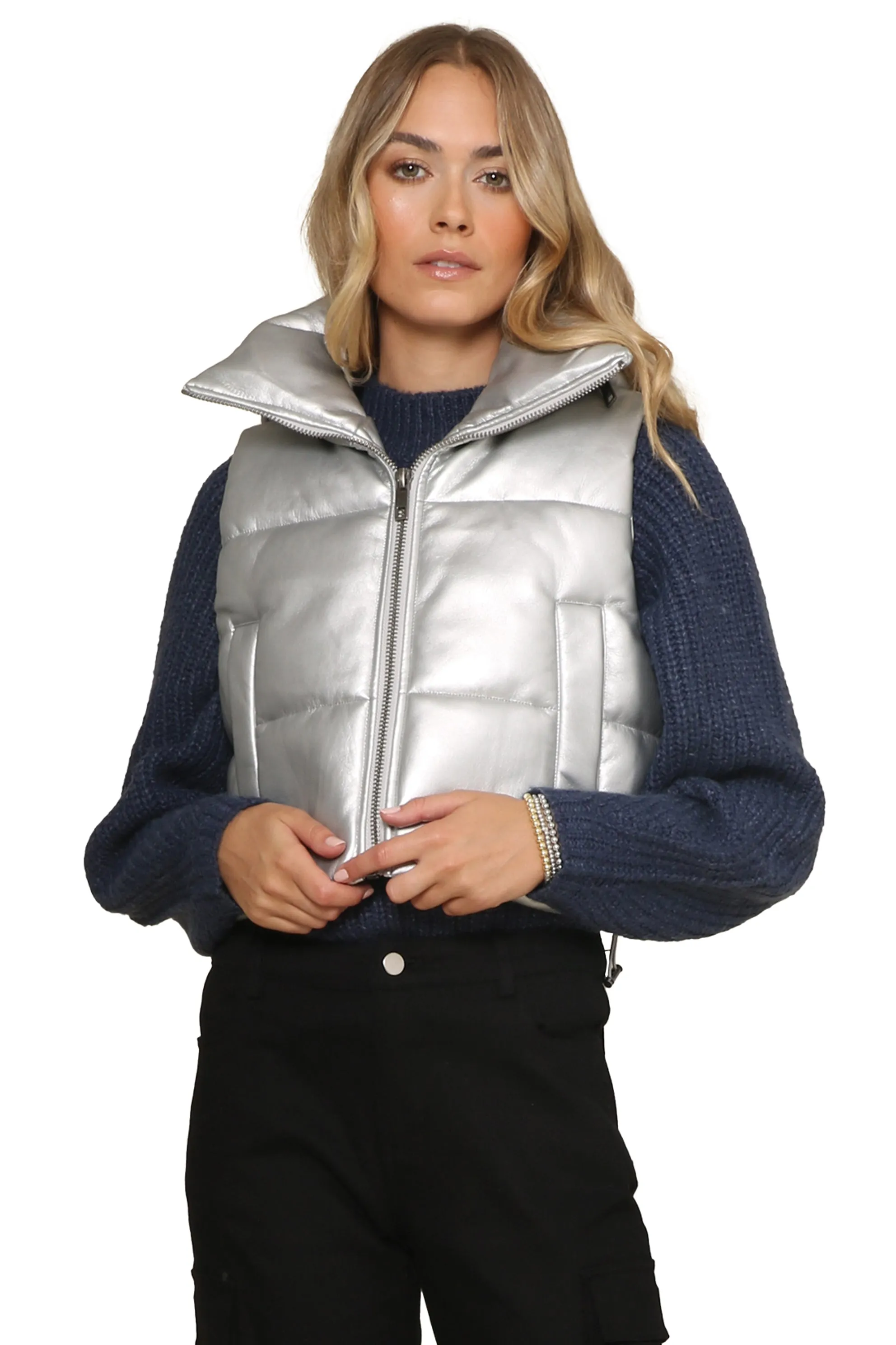 Shaun Metallic Puffer Vest