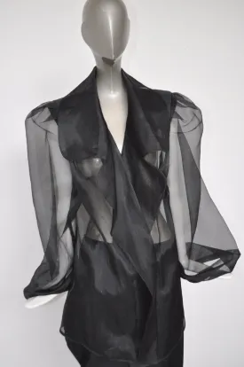 Sheer jacket mashia 1980s Avant garde style