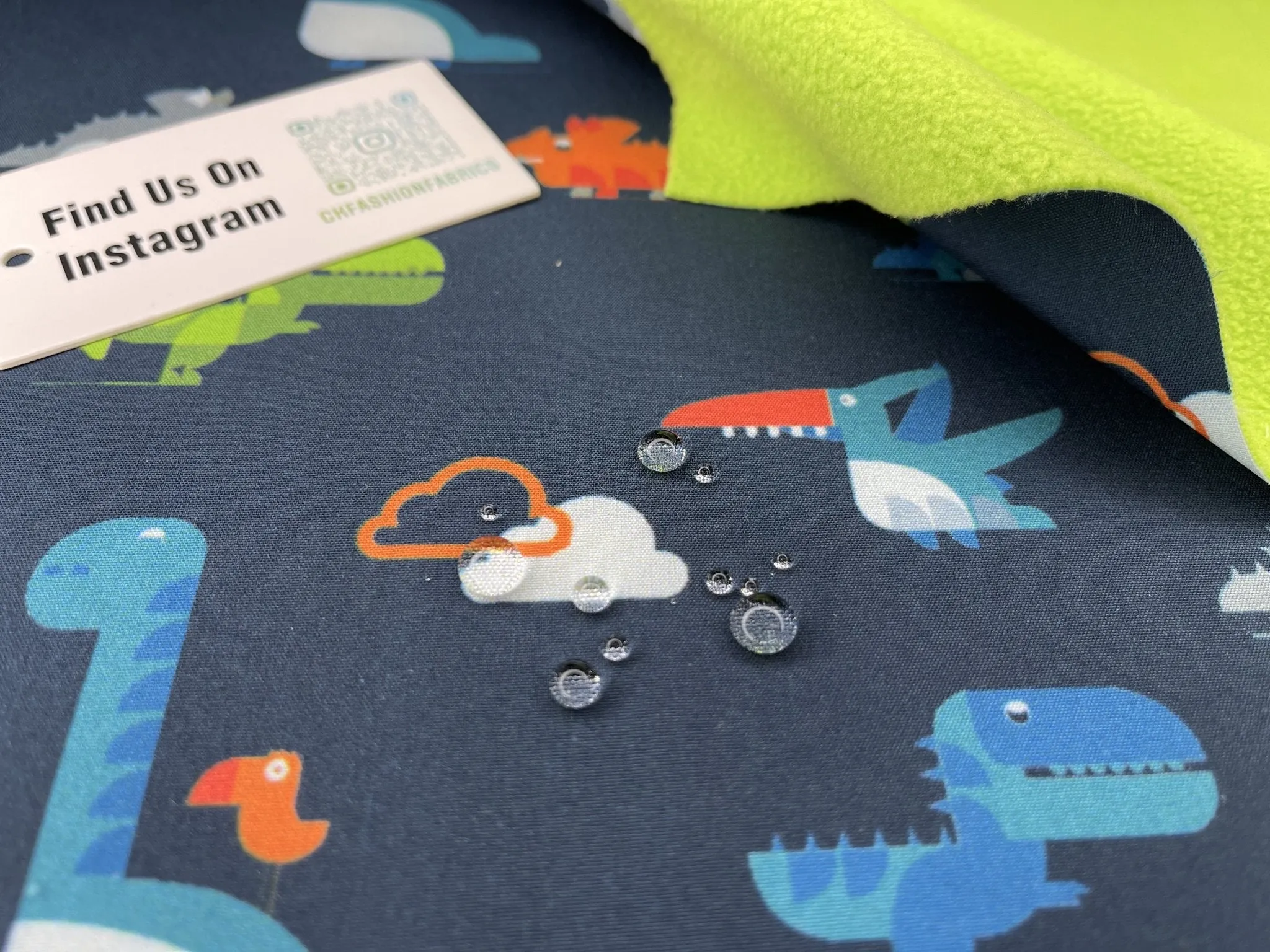 Softshell with Dinosaurs Print Fabric