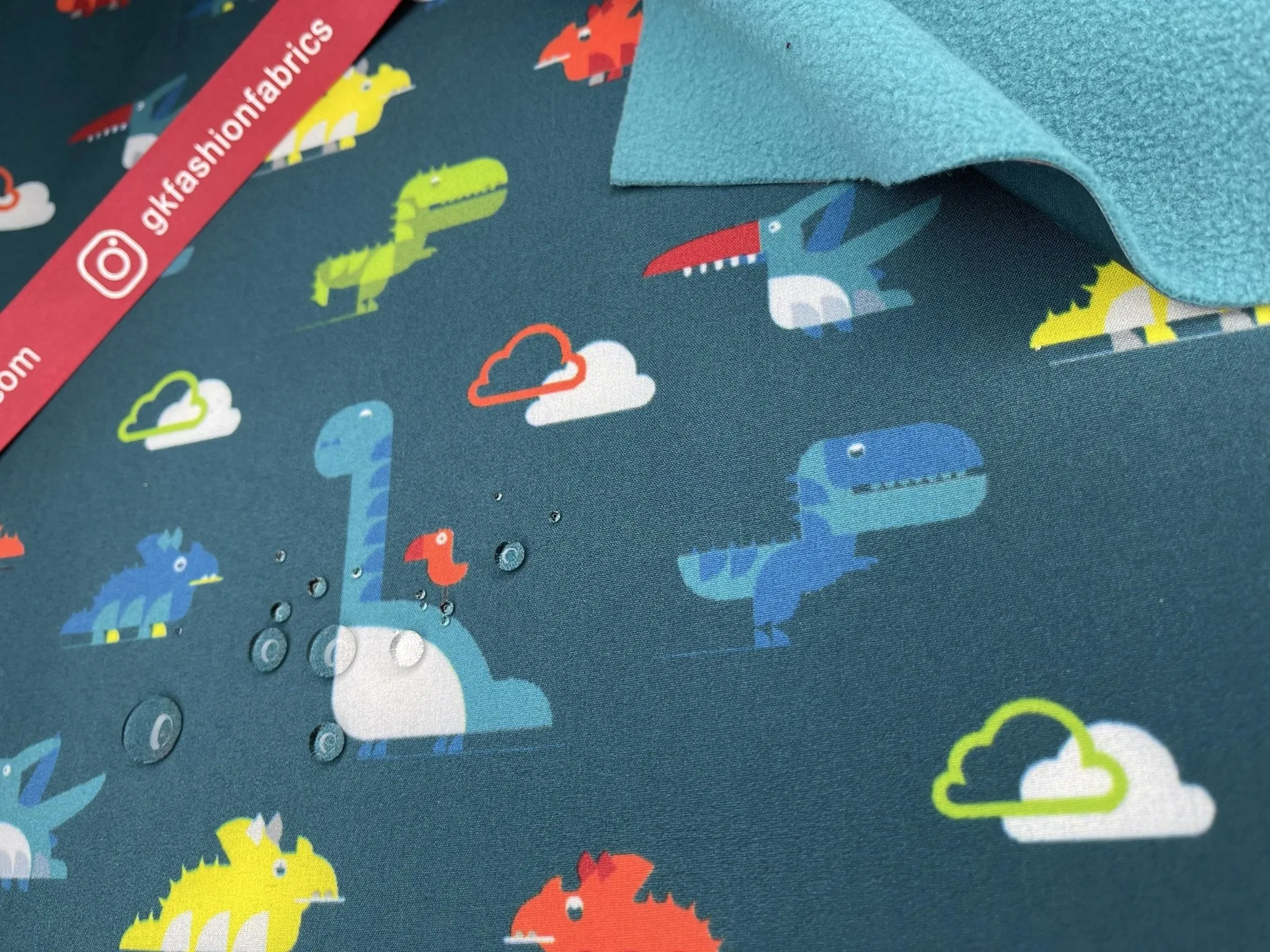 Softshell with Dinosaurs Print Fabric