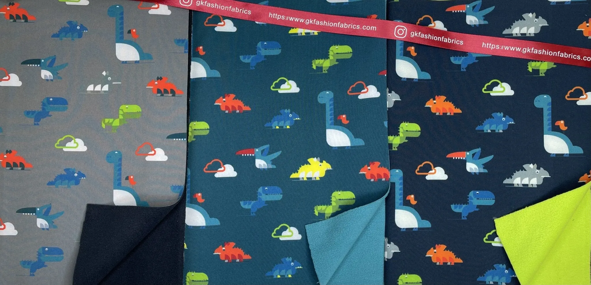 Softshell with Dinosaurs Print Fabric