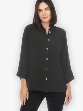 Solid Pure Silk Blouse