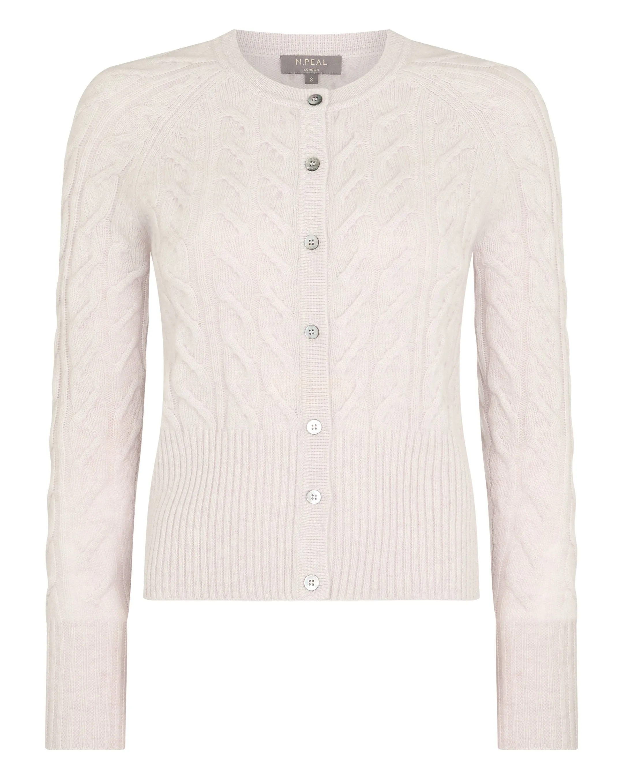 Women's Myla Cable Cashmere Cardigan Frost White