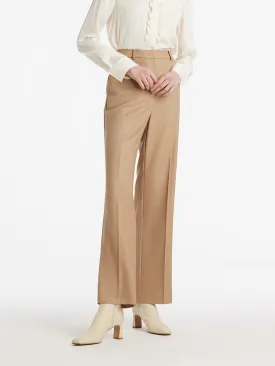 Worsted Wool Straight Women Pants